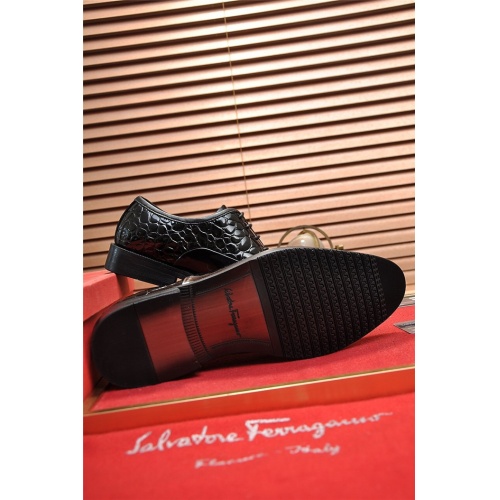 Replica Salvatore Ferragamo Leather Shoes For Men #925095 $85.00 USD for Wholesale