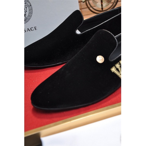 Replica Versace Leather Shoes For Men #925096 $96.00 USD for Wholesale