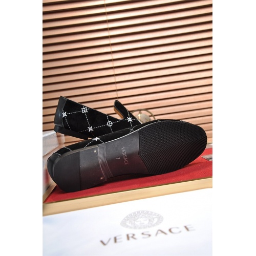 Replica Versace Leather Shoes For Men #925097 $96.00 USD for Wholesale