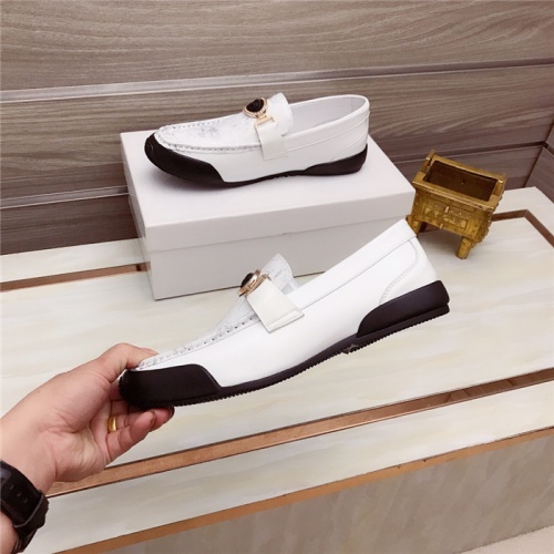 Replica Versace Leather Shoes For Men #925146 $76.00 USD for Wholesale