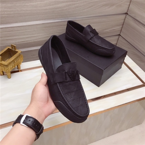 Replica Armani Leather Shoes For Men #925164 $76.00 USD for Wholesale