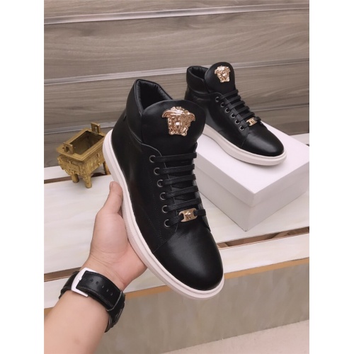 Replica Versace High Tops Shoes For Men #925197 $82.00 USD for Wholesale