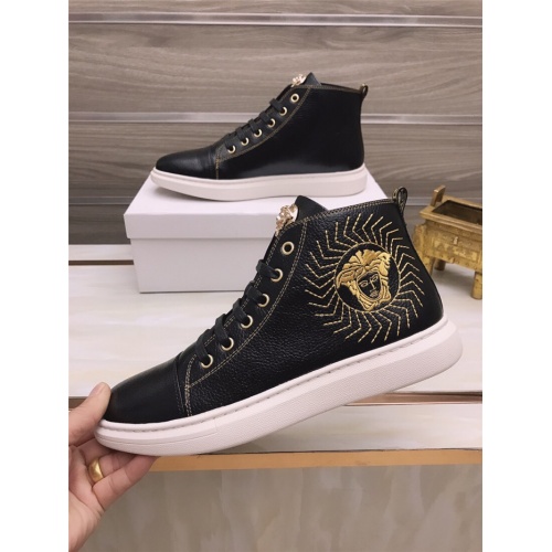 Replica Versace High Tops Shoes For Men #925199 $82.00 USD for Wholesale