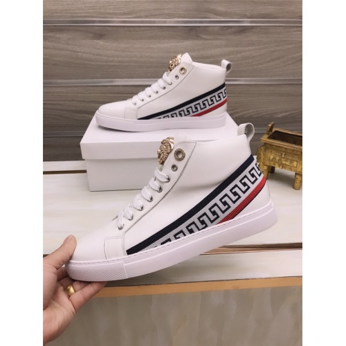 Replica Versace High Tops Shoes For Men #925202 $82.00 USD for Wholesale