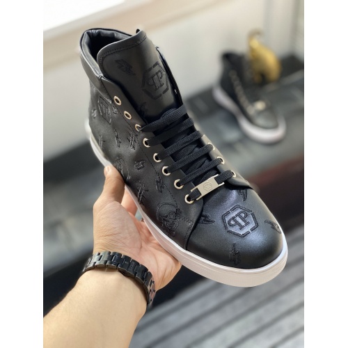 Replica Philipp Plein PP High Tops Shoes For Men #925751 $100.00 USD for Wholesale