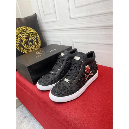 Replica Philipp Plein PP High Tops Shoes For Men #925938 $82.00 USD for Wholesale