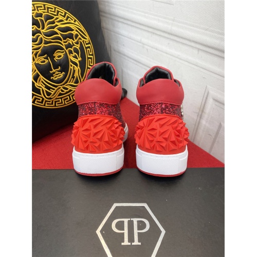 Replica Philipp Plein PP High Tops Shoes For Men #925939 $82.00 USD for Wholesale