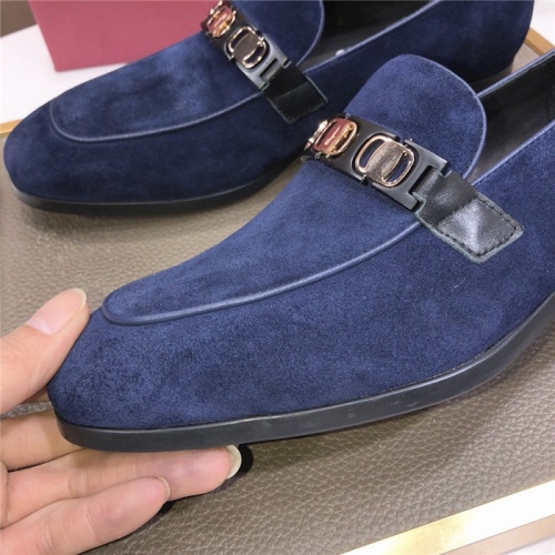 Replica Salvatore Ferragamo Leather Shoes For Men #926255 $92.00 USD for Wholesale