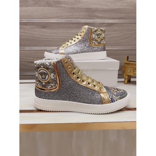 Replica Versace High Tops Shoes For Men #926263 $82.00 USD for Wholesale