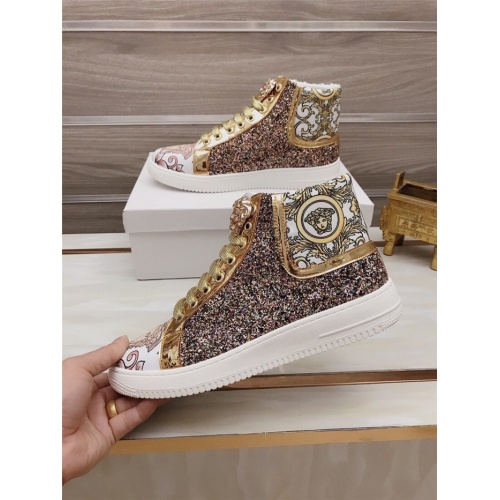 Replica Versace High Tops Shoes For Men #926264 $82.00 USD for Wholesale