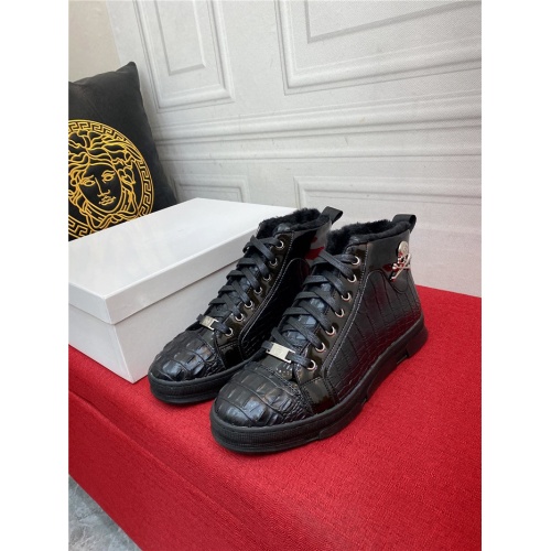 Replica Philipp Plein PP High Tops Shoes For Men #926278 $76.00 USD for Wholesale