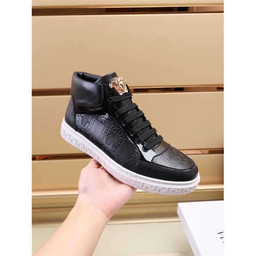 Replica Versace High Tops Shoes For Men #926337 $88.00 USD for Wholesale