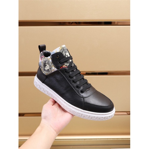 Replica Versace High Tops Shoes For Men #926339 $88.00 USD for Wholesale