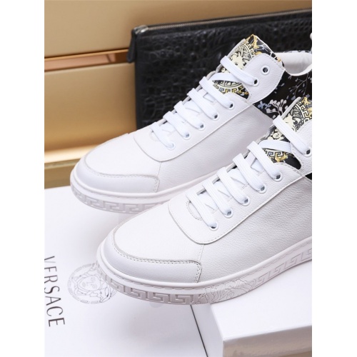 Replica Versace High Tops Shoes For Men #926340 $88.00 USD for Wholesale
