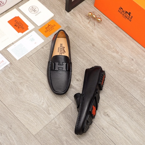 Replica Hermes Leather Shoes For Men #926526 $64.00 USD for Wholesale