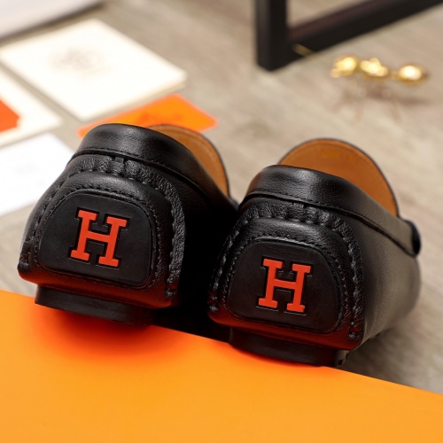Replica Hermes Leather Shoes For Men #926526 $64.00 USD for Wholesale