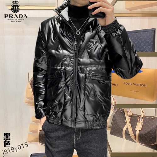 Replica Prada Down Feather Coat Long Sleeved For Men #927465 $82.00 USD for Wholesale