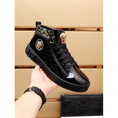 Replica Versace High Tops Shoes For Men #927559 $82.00 USD for Wholesale