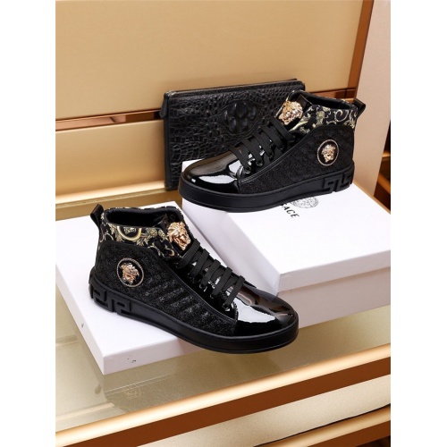 Replica Versace High Tops Shoes For Men #927560 $82.00 USD for Wholesale