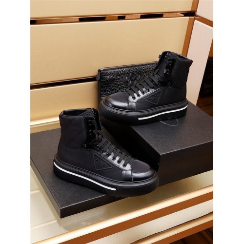 Replica Prada High Tops Shoes For Men #927568 $88.00 USD for Wholesale