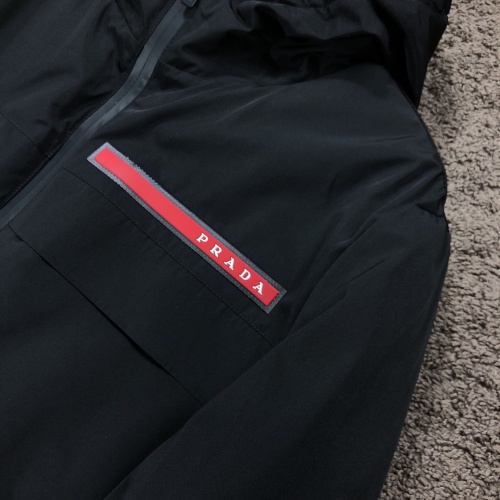 Replica Prada Down Coat Long Sleeved For Men #928075 $128.00 USD for Wholesale