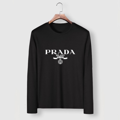 Prada T-Shirts Long Sleeved For Men #928083 $29.00 USD, Wholesale Replica Prada T-Shirts