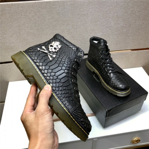 Replica Philipp Plein PP High Tops Shoes For Men #928151 $80.00 USD for Wholesale