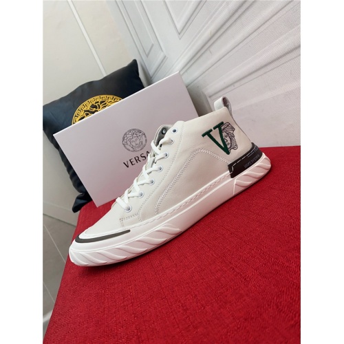 Replica Versace High Tops Shoes For Men #928175 $85.00 USD for Wholesale