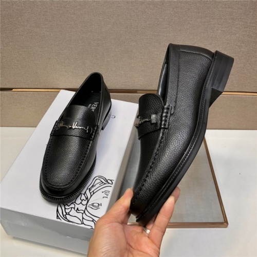 Replica Versace Leather Shoes For Men #928249 $105.00 USD for Wholesale
