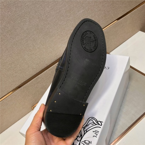 Replica Versace Leather Shoes For Men #928251 $105.00 USD for Wholesale