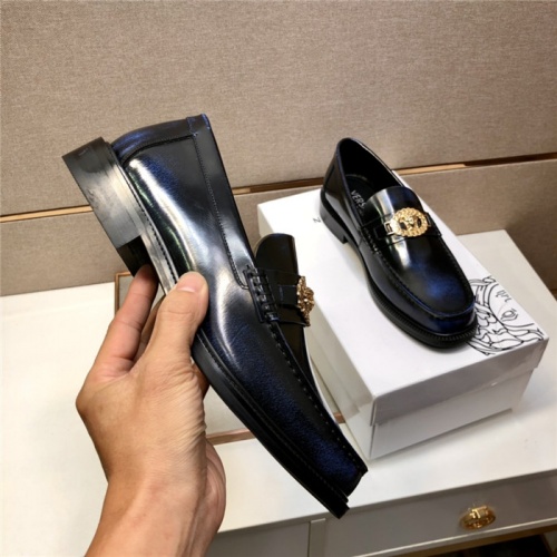 Replica Versace Leather Shoes For Men #928254 $105.00 USD for Wholesale
