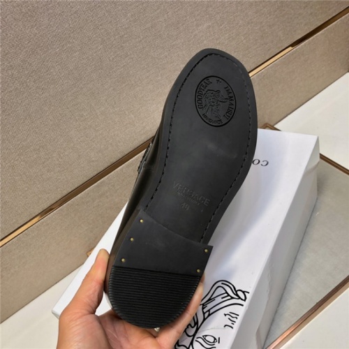 Replica Versace Leather Shoes For Men #928256 $105.00 USD for Wholesale