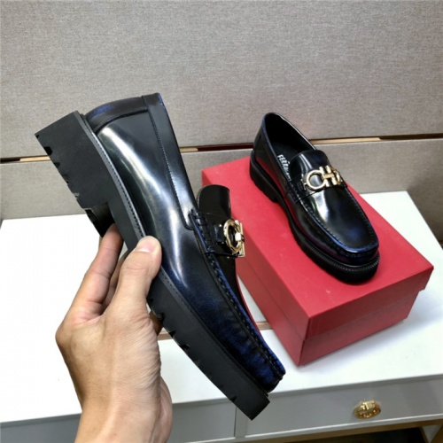 Replica Salvatore Ferragamo Leather Shoes For Men #928258 $102.00 USD for Wholesale