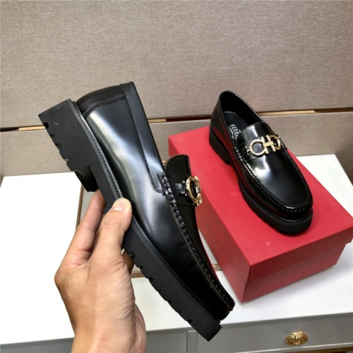 Replica Salvatore Ferragamo Leather Shoes For Men #928260 $102.00 USD for Wholesale