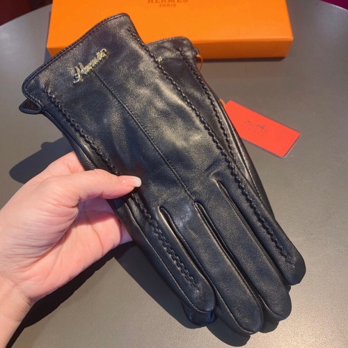 Replica Hermes Gloves For Women #929057 $52.00 USD for Wholesale