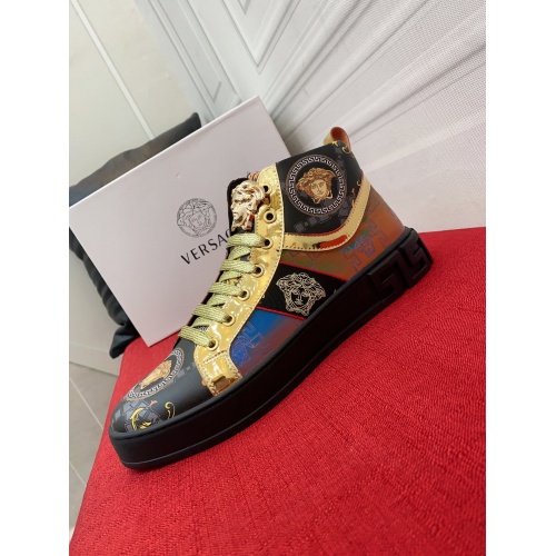 Replica Versace High Tops Shoes For Men #929607 $76.00 USD for Wholesale