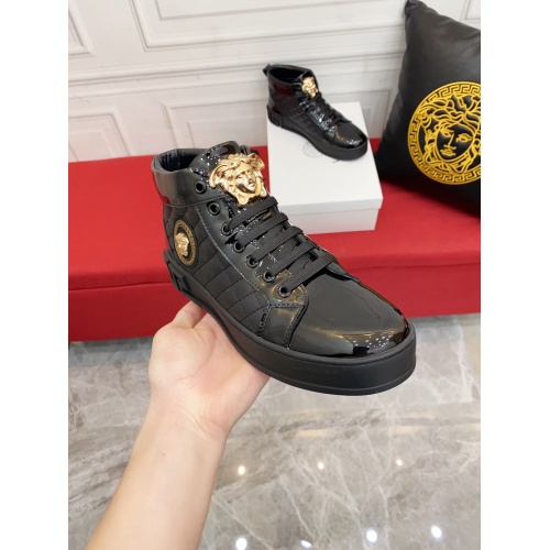 Replica Versace High Tops Shoes For Men #929608 $76.00 USD for Wholesale