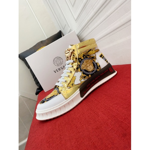 Replica Versace High Tops Shoes For Men #929613 $80.00 USD for Wholesale