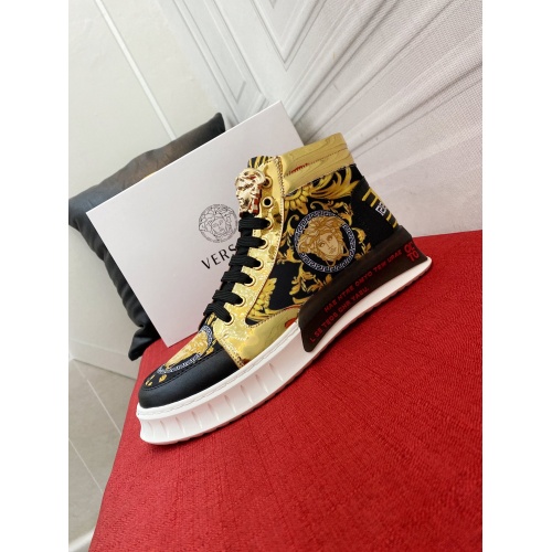 Replica Versace High Tops Shoes For Men #929614 $80.00 USD for Wholesale
