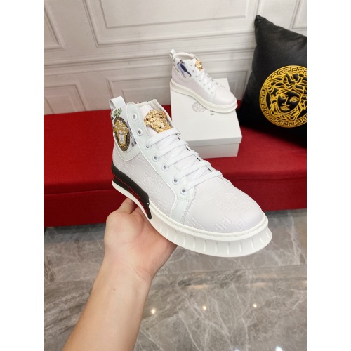 Replica Versace High Tops Shoes For Men #929615 $80.00 USD for Wholesale