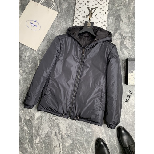 Replica Prada Down Feather Coat Long Sleeved For Men #929847 $98.00 USD for Wholesale