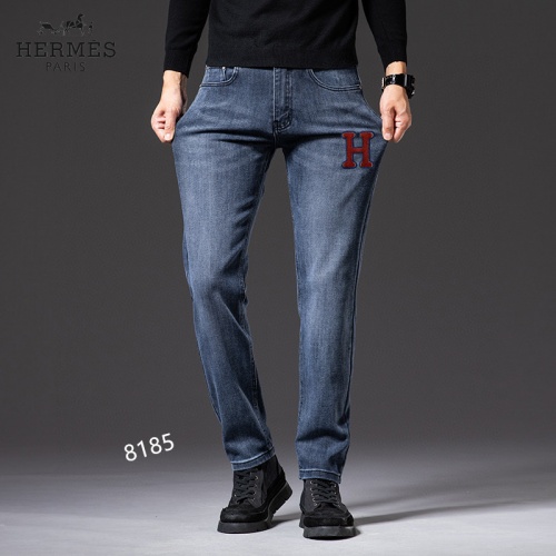 Replica Hermes Jeans For Men #929896 $48.00 USD for Wholesale