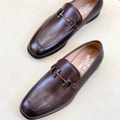 Replica Salvatore Ferragamo Leather Shoes For Men #930085 $150.00 USD for Wholesale