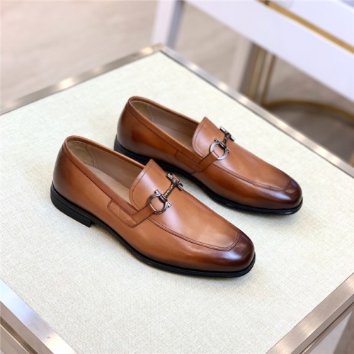 Ferragamo Salvatore FS Leather Shoes For Men #930086