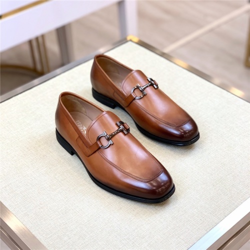 Replica Salvatore Ferragamo Leather Shoes For Men #930086 $150.00 USD for Wholesale