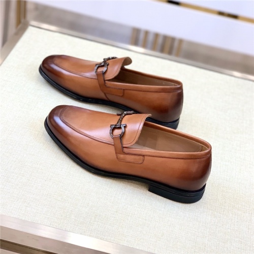 Replica Salvatore Ferragamo Leather Shoes For Men #930086 $150.00 USD for Wholesale
