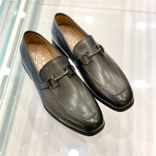 Replica Salvatore Ferragamo Leather Shoes For Men #930087 $150.00 USD for Wholesale