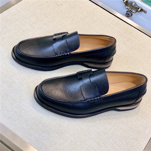 Replica Hermes Leather Shoes For Men #930090 $160.00 USD for Wholesale