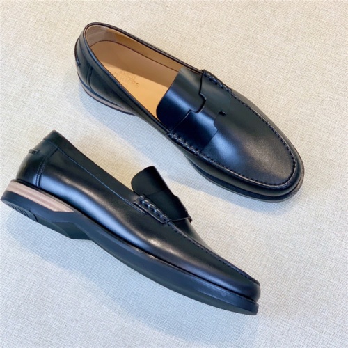 Replica Hermes Leather Shoes For Men #930091 $160.00 USD for Wholesale
