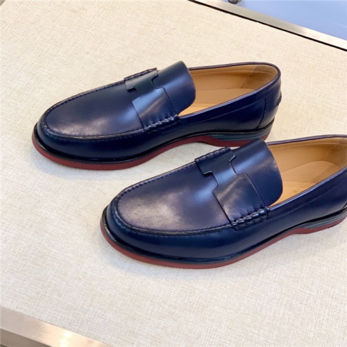 Replica Hermes Leather Shoes For Men #930093 $160.00 USD for Wholesale
